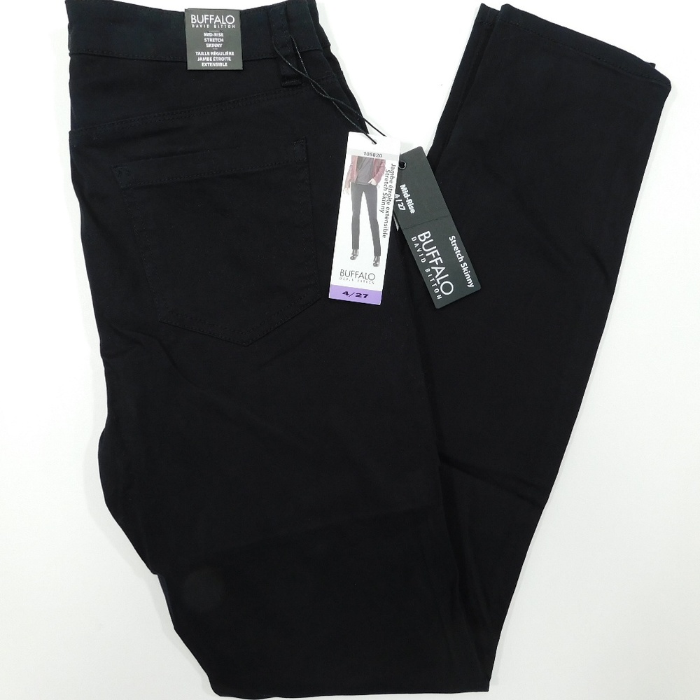 BUFFALO David Bitton Black Skinny Pants Jeans 4/27